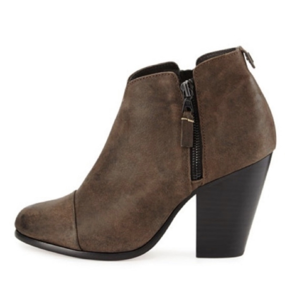 Rag & Bone Margot Brown Leather Bootie Ankle Boot 8.5
